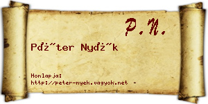 Péter Nyék névjegykártya