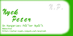 nyek peter business card